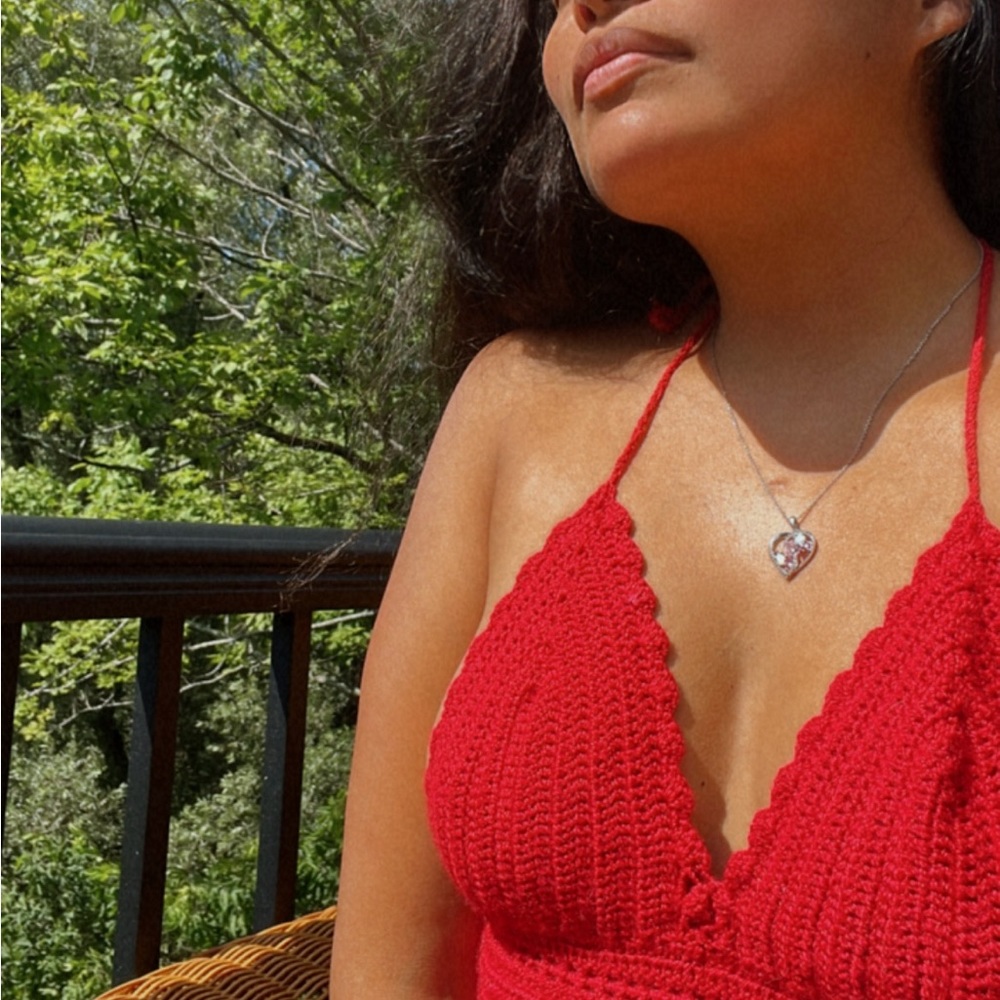 Handmade in Peru crocheted crop top bralette